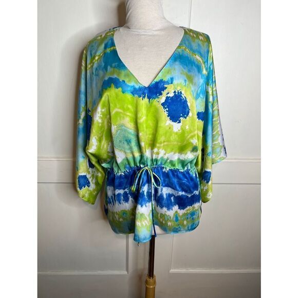 ❤️Chaps Blue tie dye tunic blouse - Picture 6 of 6